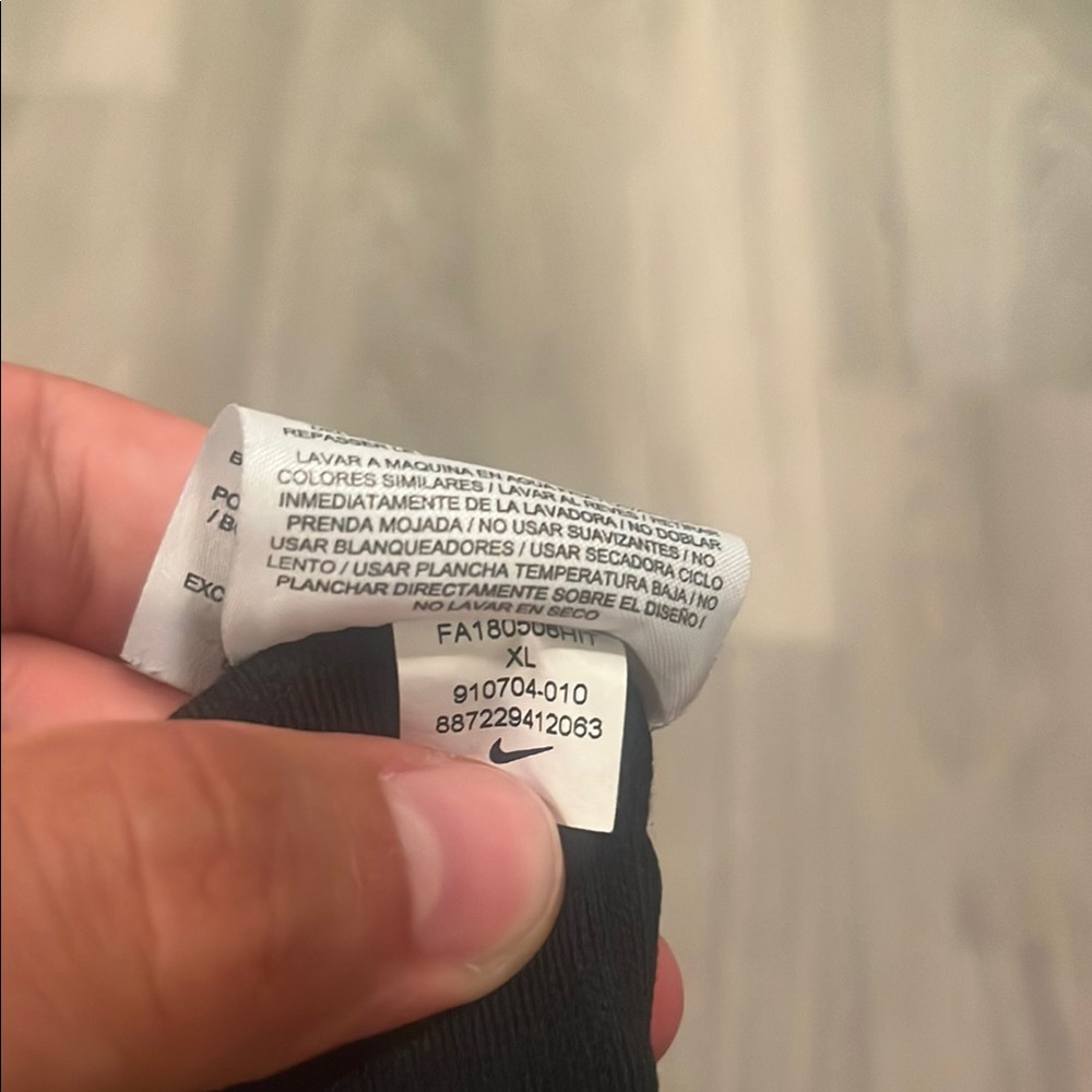 Nike Black Shorts with White Swoosh - Picture 4 of 5